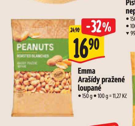 Emma Arašídy pražené loupané 150 g