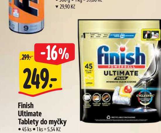 Finish Ultimate Tablety do myčky  45 ks Albert