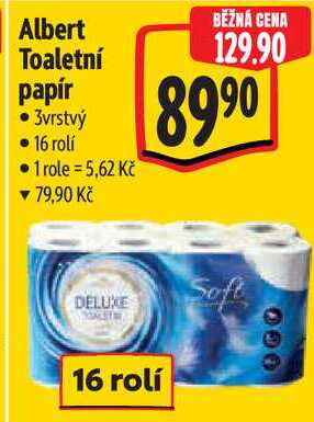 Albert Toaletní papír, 16 rolí Albert