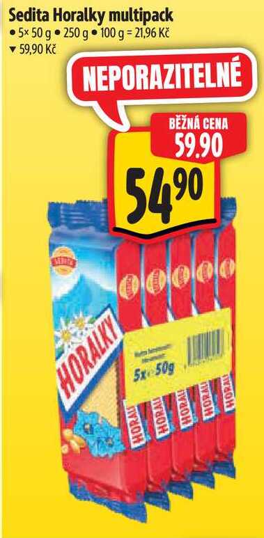 Sedita Horalky multipack, 5x 50 g