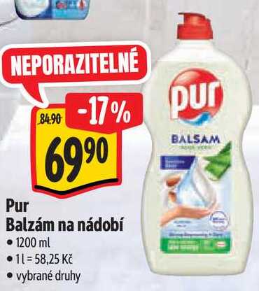 Pur Balzám na nádobí, 1200 ml Albert