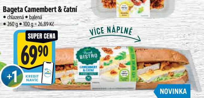 Bageta Camembert & čatní, 260 g
