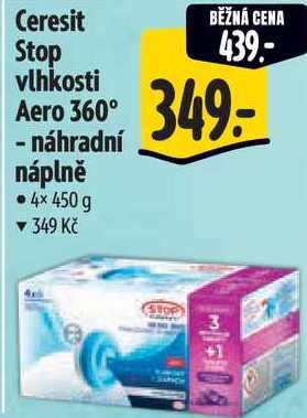 Ceresit Stop vlhkosti Aero 360° - náhradní náplně, 4x 450 g Albert