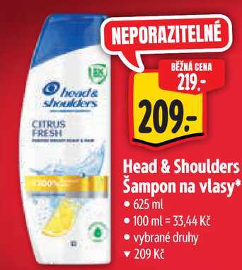 Head & Shoulders Šampon na vlasy, 625 ml Albert