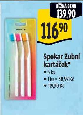 Spokar Zubní kartáček, 3 ks Albert