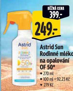 Astrid Sun Rodinné mléko D50 na opalování OF 50, 270 ml Albert