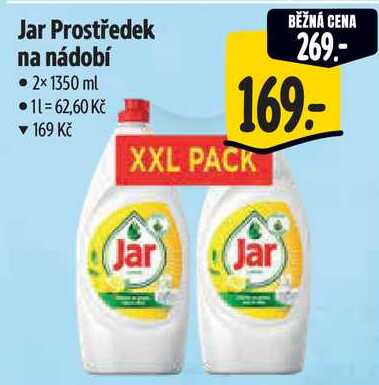 Jar Prostředek na nádobí, 2x 1350 ml Albert