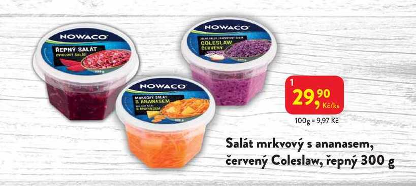 Salát mrkvový s ananasem, červený Coleslaw, řepný 300 g