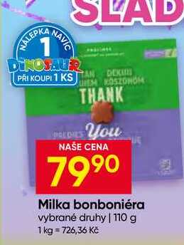 Milka bonboniéra vybrané druhy 110 g