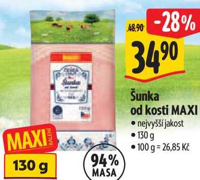 Šunka od kosti MAXI, 130 g