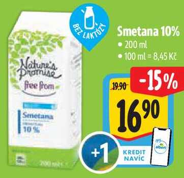 Nature's Promise free from Smetana 10% , 200 ml