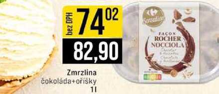 Zmrzlina čokoláda+orisky 1l