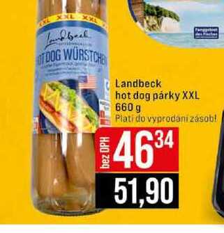 Landbeck hot dog párky XXL 660 g