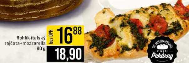 Rohlik italský rajčata+mozzarella 80 g 