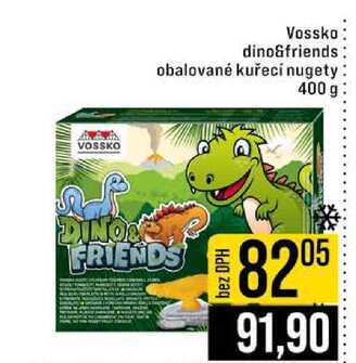 Vossko dino&friends obalované kuřecí nugety 400 g