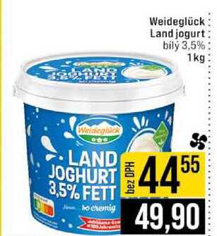 Weideglück Land jogurt bilý 3,5% 1 kg