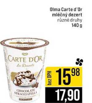 Olma Carte d'Or mléčný dezert různé druhy 140 g