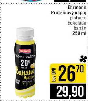 Ehrmann Proteinový nápoj pistácie čokoláda banán 250 ml 