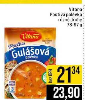 Vitana Poctivá polévka různé druhy 78-97 g