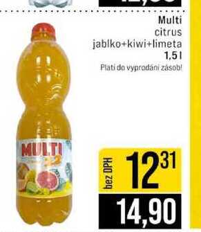 Multi citrus jablko+kiwi+limeta 1,5l