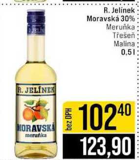 R. Jelínek Moravská 30% Meruňka Třešeň Malina 0,5l