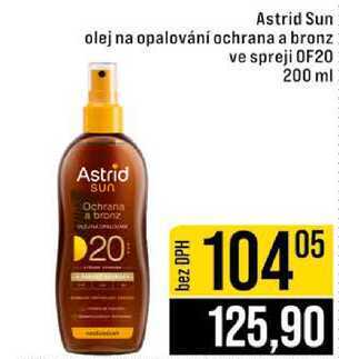 Astrid Sun olej na opalování ochrana a bronz ve spreji OF20 200 ml JIP