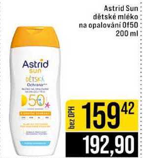 Astrid Sun dětské mléko na opalování Of50 200 ml JIP