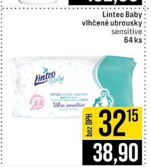 Linteo Baby vlhčené ubrousky: sensitive 64 ks