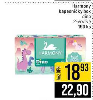 Harmony kapesničky box dino 2-vrstvé 150 ks JIP