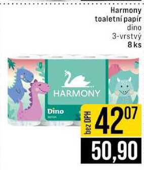 Harmony toaletní papír dino 3-vrstvý 8 ks JIP