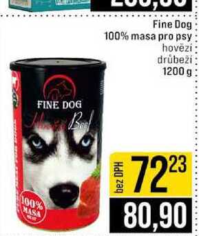 Fine Dog 100% masa pro psy hovězí drůbeží 1200 g 