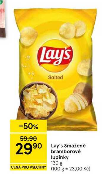 Lay's Smažené bramborové lupínky, 130 g 