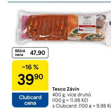 Tesco Závin, 400 g 