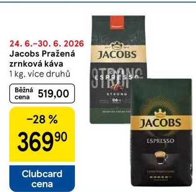 Jacobs Pražená zrnková káva, 1 kg, více druhů