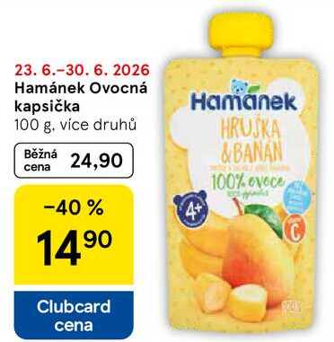 Hamánek Ovocná kapsička, 100 g 