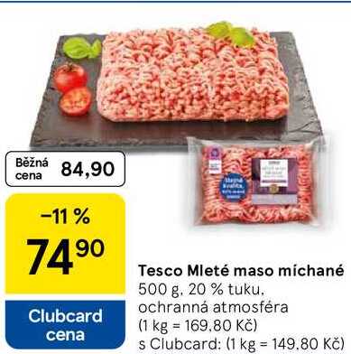 Tesco Mleté maso míchané, 500 g 