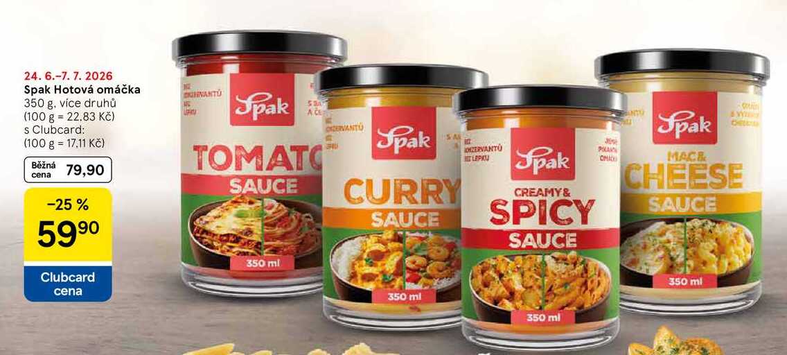 Spak Hotová omáčka, 350 g, více druhů  