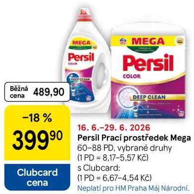Persil Prací prostředek Mega, 60-88 PD, vybrané druhy Tesco