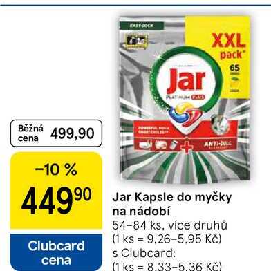 Jar Kapsle do myčky na nádobí, 54-84 ks, více druhů Tesco
