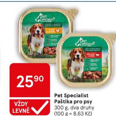 Pet Specialist Paštika pro psy, 300 g