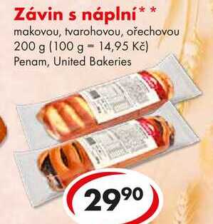 Závin s náplní, 200 g
