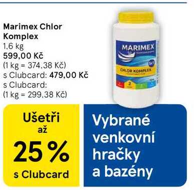Marimex Chlor Komplex, 1.6 kg Tesco