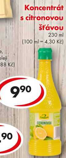 Koncentrát s citronovou šťávou, 230 ml
