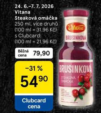 Vitana Steaková omáčka, 250 ml, více druhů