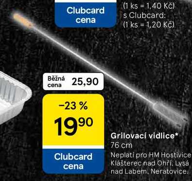 Grilovací vidlice, 76 cm Tesco