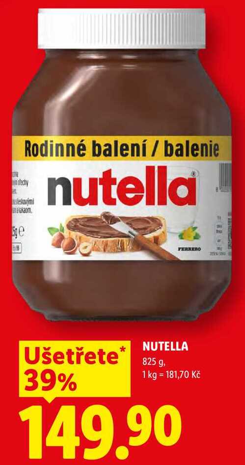 NUTELLA, 825 g