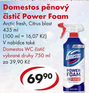 Domestos pěnový čistič Power Foam, 435 ml CBA