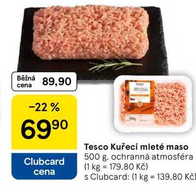 Tesco Kuřecí mleté maso, 500 g 