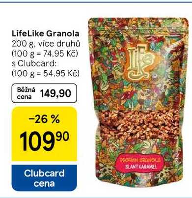 LifeLike Granola, 200 g, více druhů