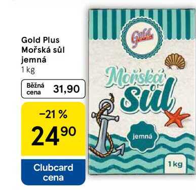 Gold Plus Mořská sůl jemná, 1 kg 